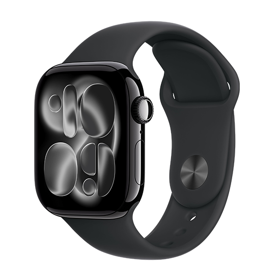 Watch Apple Watch Series 11 (2025) LTE 42mm Jet Black Aluminium Case with Sport Band S/M - Black