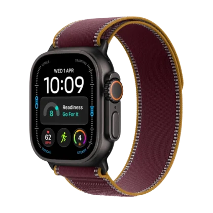 Watch Apple Watch Ultra 4 (2026) 5G 49mm Black Titanium Case with Burgundy Trail Loop M/L - Burgundy