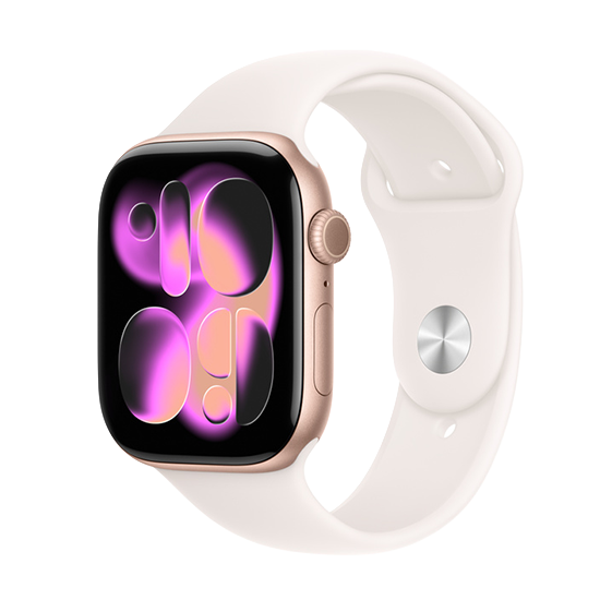 Watch Apple Watch Series 11 (2025) GPS 46mm Rose Gold Aluminium Case with Light Blush Sport Band M/L - Rose Gold