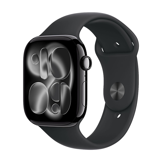 Watch Apple Watch Series 11 (2025) GPS 46mm Jet Black Aluminium Case with Black Sport Band M/L – Black