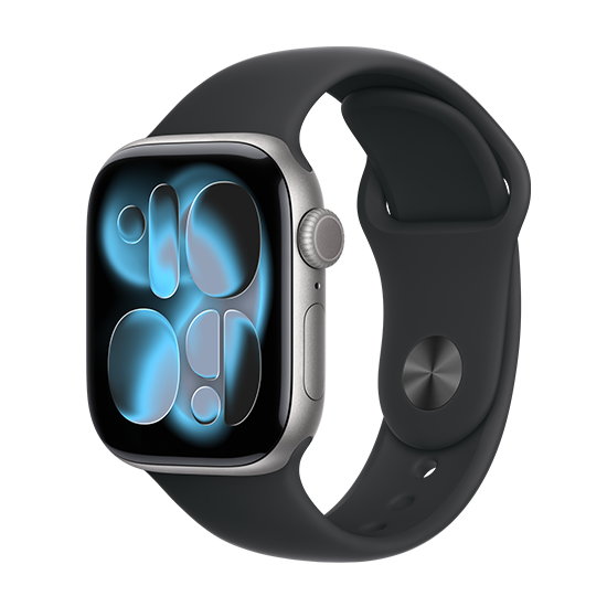 Watch Apple Watch Series 11 (2025) GPS 42mm Space Grey Aluminium Case with Sport Band S/M - Black