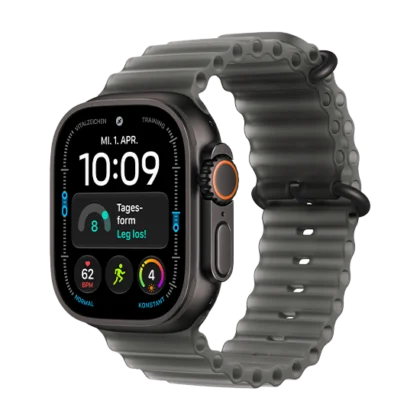 Watch Apple Watch Ultra 4 (2026) 5G 49mm  Black Titanium Case with Translucent Black Ocean Band - Black