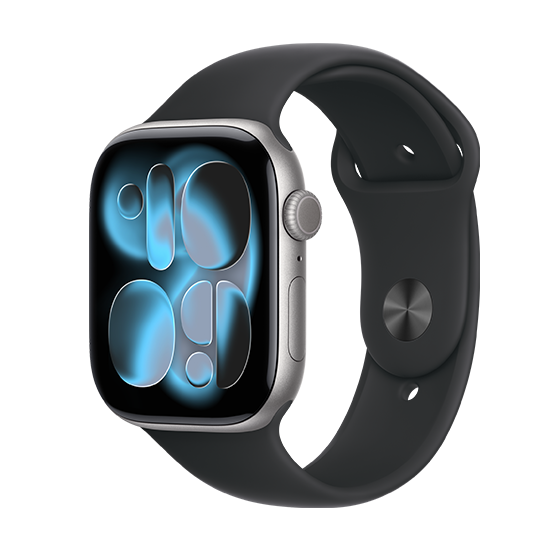 Watch Apple Watch Series 11 (2025) GPS 46mm Space Grey Aluminium Case with Sport Band M/L – Black