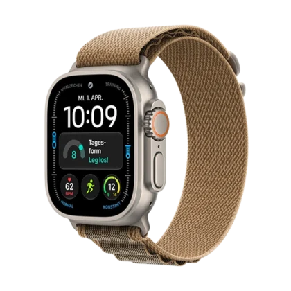 Watch Apple Watch Ultra 4 (2026) 5G 49mm Natural Titanium Case with Desert Alpine Loop S - Brown