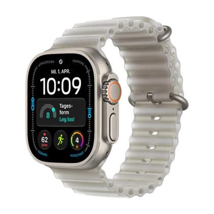 Watch Apple Watch Ultra 4 (2026) 5G 49mm Natural Titanium Case with Translucent Grey Ocean Band - Titanium Natural