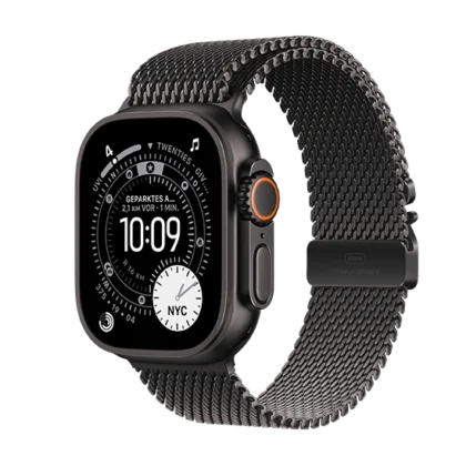 Watch Apple Watch Ultra 3 (2025) 5G 49mm Black Titanium Case with Black Titanium Milanese Loop M – Black