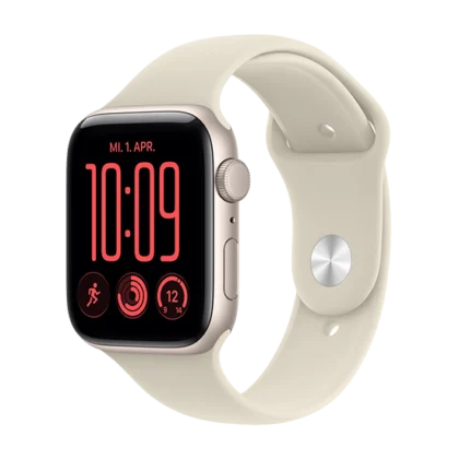 Watch Apple Watch SE 3 (2026) GPS 44mm  Starlight Aluminium Case with Sand Sport Band M/L - Starlight