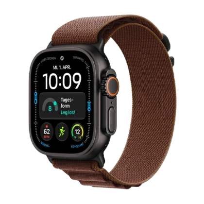 Watch Apple Watch Ultra 4 (2026) 5G 49mm  Black Titanium Case with Burgundy Alpine Loop M - Black