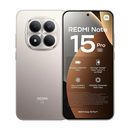 Xiaomi Redmi Note 15 Pro 5G Dual Sim 8GB RAM 512GB – Titanium