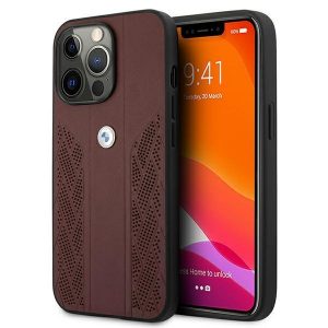 Etui iPhone 13 Pro/13 6,1" czerwony/red hardcase Leather Curve Perforate