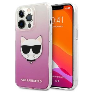 Karl Lagerfeld iPhone 13 Pro Max 6,7" hårt fodral rosa/rosa Choupette Head