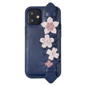 Kingxbar Sweet Series case decorated with original Swarovski crystals iPhone 12 mini blue