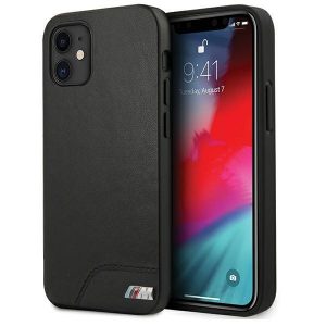 Etui iPhone 12 mini 5,4" czarny/black hardcase M Collection Smooth PU