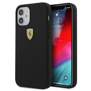 Ferrari iPhone 12 mini 5.4" black/black hardcase On Track Silicone