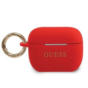 Guess AirPods Pro cover red/red Silicone Glitter