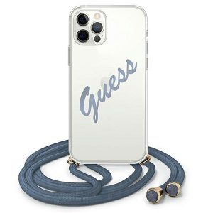 Guess iPhone 12 Pro Max 6.7" blue/blue hardcase Script Vintage