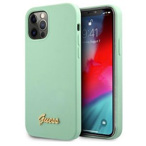 Guess iPhone 12/12 Pro 6.1" green/green hardcase Metal Logo Script