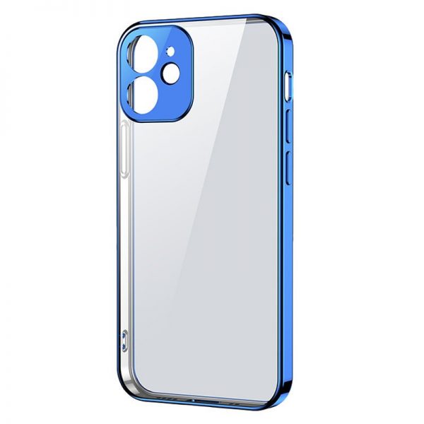 Joyroom New Beauty Series ultra thin case with electroplated frame for iPhone 12 Pro dark-blue (JR-BP743)