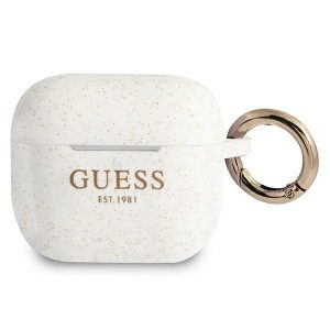 Guess AirPods 3 cover white/white Silicone Glitter