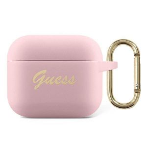 Guess AirPods 3 cover pink/pink Silicone Vintage Script