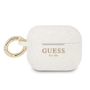 Guess AirPods Pro cover white/white Silicone Glitter