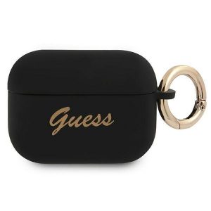 Guess AirPods Pro cover black/black Silicone Vintage Script