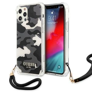 Guess iPhone 12 Pro Max 6.7" black/black hardcase Camo Collection