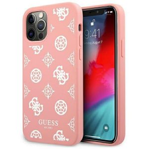 Guess iPhone 12 Pro Max 6.7" pink/pink hard case Peony Collection