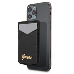 Guess Wallet Card Slot MagSafe Saffiano black/black