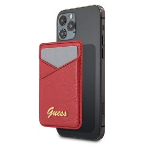 Guess Wallet Card Slot MagSafe Saffiano red/red