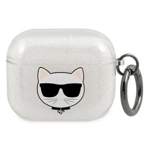 Karl Lagerfeld AirPods 3 cover srebrny/silver Glitter Choupette