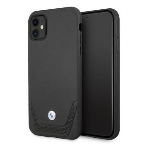 Etui iPhone 11 6,1" / Xr czarny/black hardcase Leather Perforate