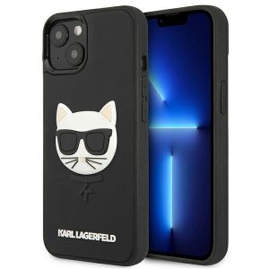 Karl Lagerfeld 13 mini 5,4" czarny/black hardcase 3D Rubber Choupette