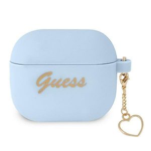 Guess AirPods 3 cover blue/blue Silicone Charm Heart Collection