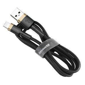 Baseus Cafule USB-A / Lightning 1.5A QC 3.0 cable 2 m - black and gold