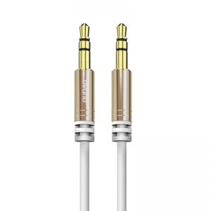 Dudao long stretchable cable AUX mini jack 3.5mm spring 150cm white (L12 white)