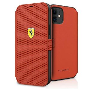 Ferrari iPhone 12 mini 5.4" red/red book On Track Perforated