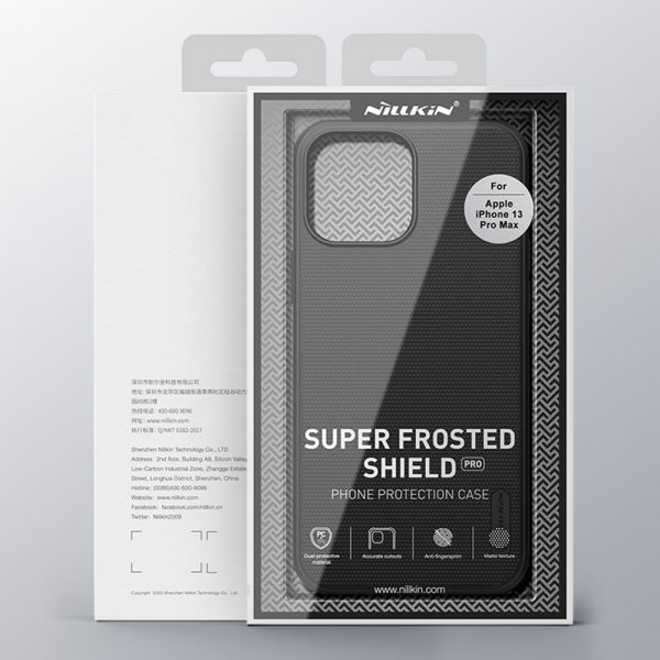 Nillkin Super Frosted Shield Pro durable case cover for iPhone 13 Pro Max black