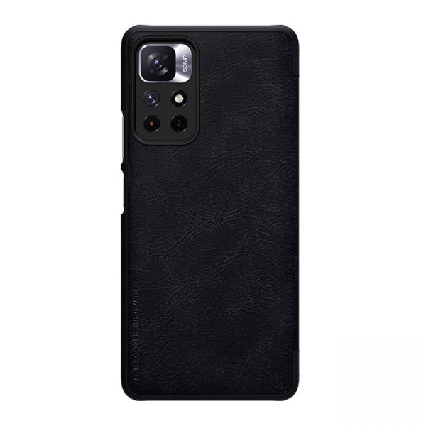 Nillkin Qin Case Flip Case for Xiaomi Redmi Note 11T 5G / 11S 5G / 11 5G (China) / Poco M4 Pro 5G - Black