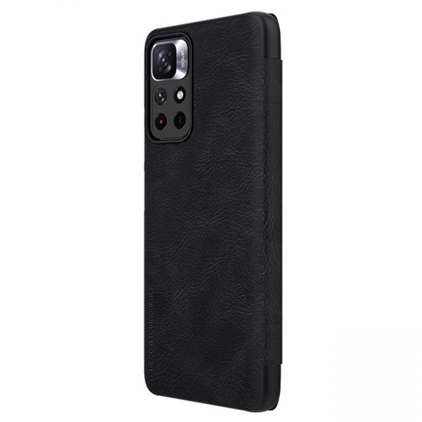 Nillkin Qin Case Flip Case for Xiaomi Redmi Note 11T 5G / 11S 5G / 11 5G (China) / Poco M4 Pro 5G - Black