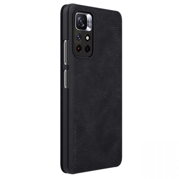 Nillkin Qin Case Flip Case for Xiaomi Redmi Note 11T 5G / 11S 5G / 11 5G (China) / Poco M4 Pro 5G - Black