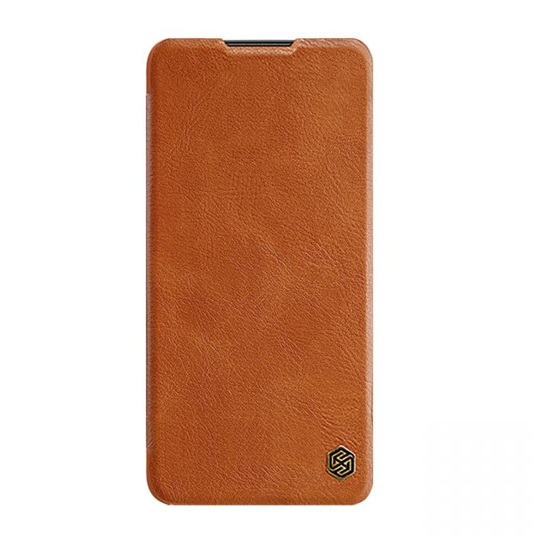 Nillkin Qin Case Case for Xiaomi Redmi Note 11T 5G / Note 11S 5G / Note 11 5G (China) / Poco M4 Pro 5G Camera Cover Holster Cover Flip Case Brown