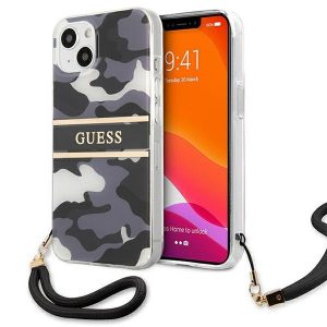 Guess iPhone 13 6.1" black/black hardcase Camo Strap Collection