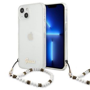 Guess iPhone 13 6.1" Transparent hardcase White Pearl