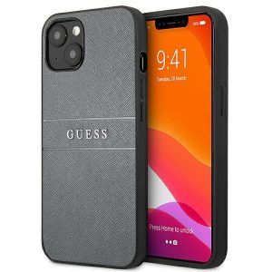 Guess iPhone 13 mini 5.4" grey/grey Saffiano Strap