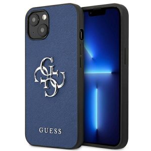 Guess iPhone 13 mini 5.4" blue/blue hardcase Saffiano 4G Metal Logo