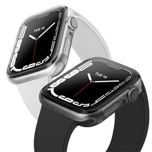 Uniq Glase case for Apple Watch 7 41mm 2 pcs - transparent and gray