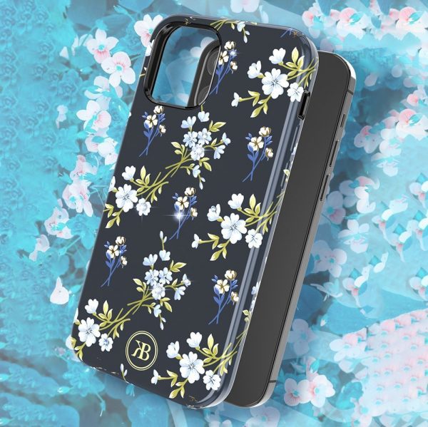 Kingxbar Blossom case decorated with original Swarovski crystals iPhone 12 mini multicolour (Gardenia)