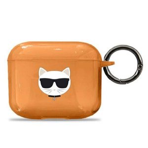 Karl Lagerfeld AirPods 3 cover pomarańczowy/orange Choupette