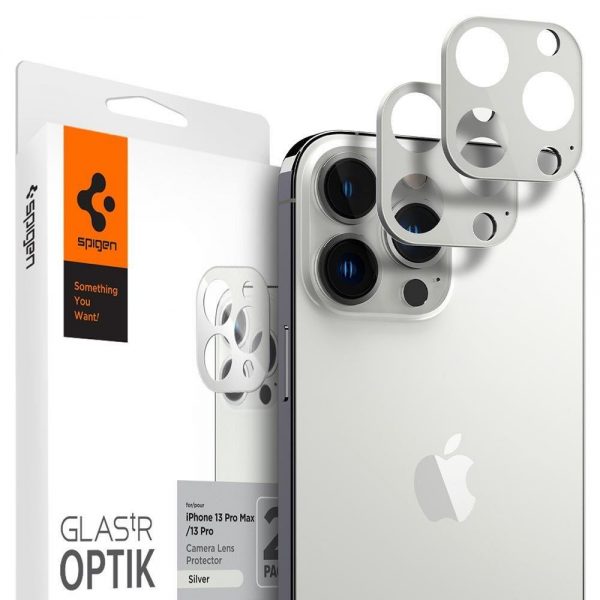 Spigen Optik.tR Camera Protector for iPhone 13 Pro / 13 Pro Max - Silver 2 pcs.